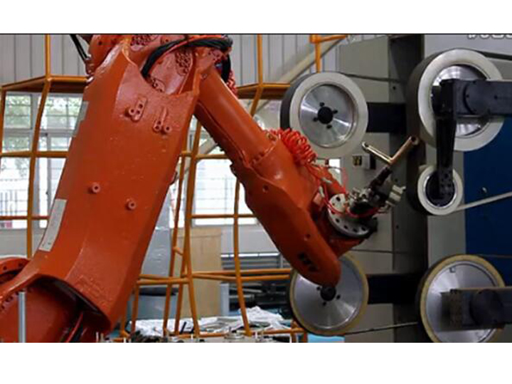 Robot automatic polishing and polishing production line
